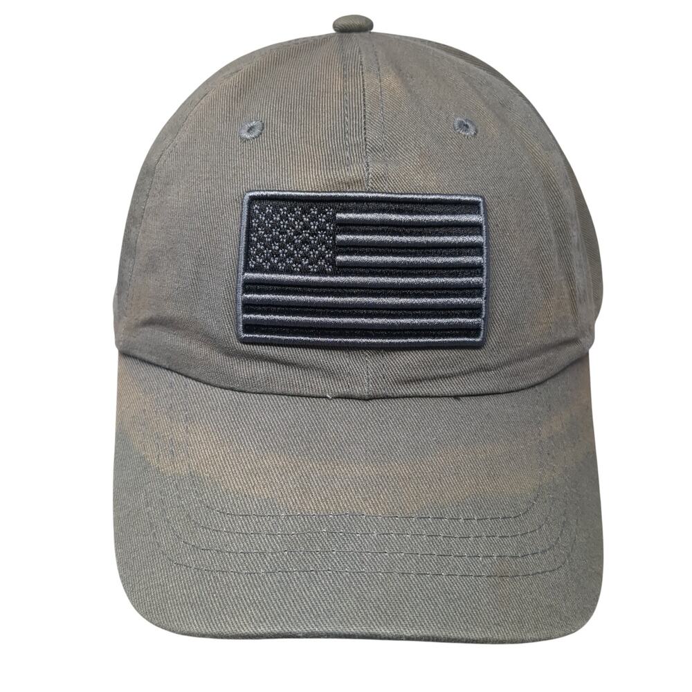 USA Flag San Antonio Zoo Snapback Cap Gray OS Adjustable Patriotic Rockville